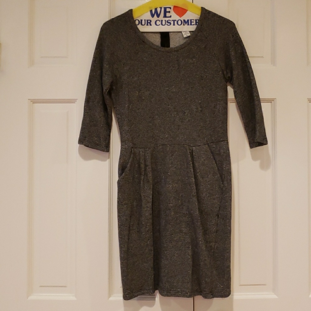 Gray Dress in Sweatshirt Material